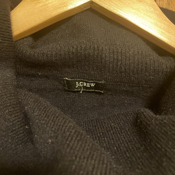 J. Crew Classic Wool Cowl-neck Sweater Navy L - Picture 2 of 3